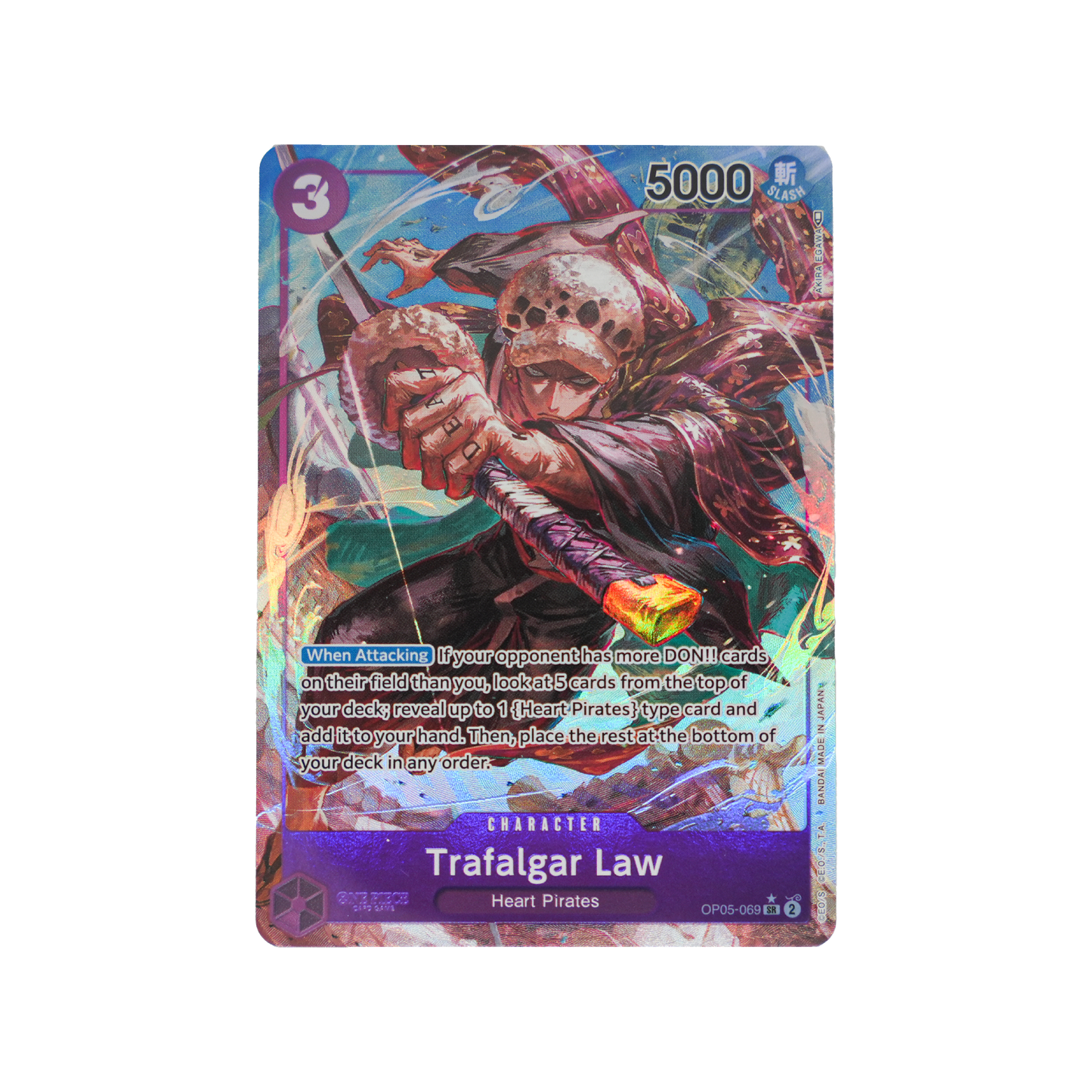 One Piece TCG Einzelkarte:
Jack
Heart Pirates
OP05-069 V.2 | Trafalgar Law| EN | NM
Near Mint
