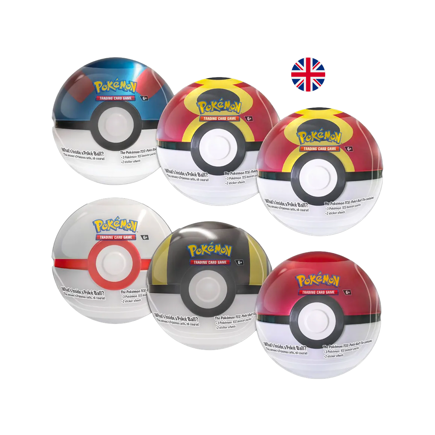 Pokémon | Pokéball Tin 6er Set 2025 - EN