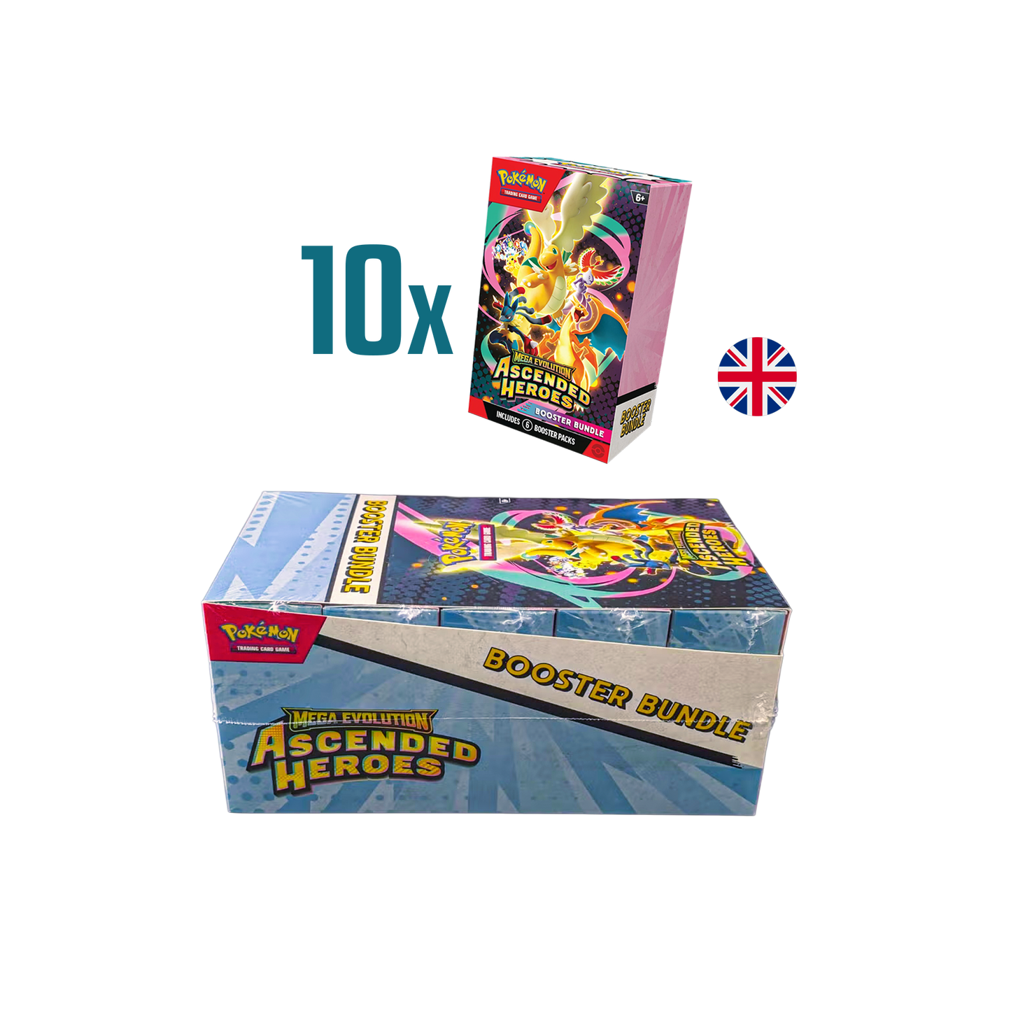 Pokémon | Mega Evolution - ME02.5 Ascended Heroes - Booster Bundle Display - EN (10x Bundles)