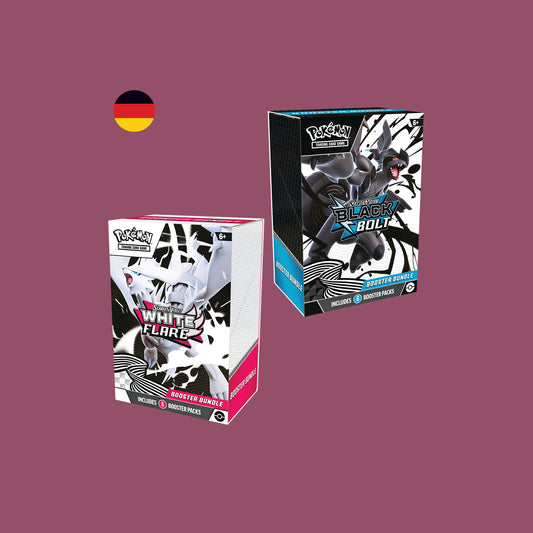 Pokémon | Scarlet & Violet: Black Bolt & White Flare Set - SV10.5 2x Booster Bundle - DE (2x 6 Booster)